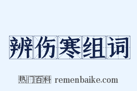 辨伤寒组词是什么意思的图片